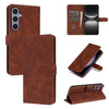 For Samsung Galaxy S25 5G AZNS Skin Feel Calf Texture Flip Leather Phone Case(Brown)