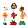 10pcs Christmas Mobile Phone Case Refrigerator Magnet Resin Accessories DIY Material, Style: Scarf