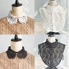 White Women Autumn and Winter Lace Wild Fake Collar Shirt Decoration Collar, Style:D