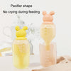 Baby Pacifier Medicine Feeder Pressing Infant Feeding Dropper Silicone Water Feeder(Yellow)