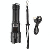 S2301 30W White Laser Wick 1000LM Telescopic Zoom LED Flashlight(Black)