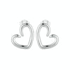 S925 Sterling Silver Oxidized Heart Earrings(SCE1769)