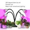 LED Clip Plant Lamp USB Remote Control Dimming Grow Light, Style: Three Head(Full Spectral)