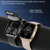 X9 1.85 inch Square Screen 2 in 1 Bluetooth Earphone Smart Watch(Gold Pink)