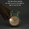 3 Inch Children Cartoon Owl Luminous Silent Bedside Snooze Small Alarm Clock(Gray)