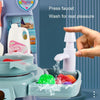 24 In 1 Childre Mini Kitchen Toys Girls Simulation Play House Cooking Kitchen Set, Model: With 14pcs Barbecue Pink