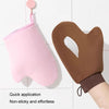 Anointing Gloves Quickly Rub Body Lotion Tool Apply Sunscreen Essential Oil Flocking Massage Gloves, Style: Small Brown