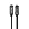 WK WDC-181 PD 20W Pioneer Series USB-C/Type-C to 8 Pin Transparent Fast Charge Data Cable, Length:1m (Black)