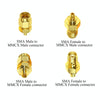SMA Male To MMCX Female Coaxial Adapter Kit Brass Coaxial Connector RF Antenna Adapter