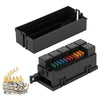 11-way 12V Relay Fuse Holder With Wire For Cars Ships, Specifications: Full Set 4 Pin