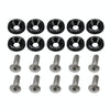 10 PCS Car Modified Screw Gaskets Bodywork Stainless Steel Gasket Bolts, Diameter: 19mm(Black)