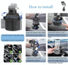Universal Long Tube 3 Joints Adjustable Car Water Cup Position Cell Phone Holder(S0666A Silver)
