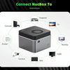 GMK NucBox Windows 10 System Mini PC, Intel Celeron J4125 Quad Core 64bit 14nm 2GHz-2.7GHz, Support WiFi & Bluetooth & RJ45, 8GB+128GB,EU Plug