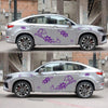 2 PCS/Set D-75 Flower Vine Pattern Car Modified Decorative Sticker(Purple)