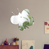 Acrylic Butterfly Stereo Wall Stickers Bedroom Living Room Background Wall Decoration Soft Mirror(Gold)