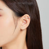 S925 Sterling Silver Silver Shiny Ear Clip Women Earrings