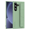 For Samsung Galaxy S25+ 5G Skin Elastic Wrist Grip Back Cover Phone Case(Light Green)