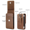 For Phones Below 6.7 inches Multifunctional Vertical Magnetic Flip Phone Waist Bag(Brown)