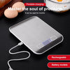 Stainless Steel Small Food Electronic Scale Kitchen Portable Baking Electronic Scale, Colour: 10kg/1g (Battery Model Rose Gold)