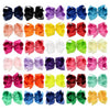 5 PCS 6 Inch Colorful Kids Girls Big Solid Ribbon Hair Bow Clips(21)