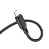 Borofone BL18 AUX Silicone Audio Cable, 3.5mm to 8 Pin Cable(Black)