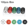 100pcs /Box Texas Holdem Poker Points Coins Mahjong And Chess Room Card Chips