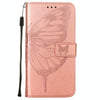 For Alcatel 1L 2021 Embossed Butterfly Leather Phone Case(Rose Gold)
