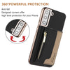 For Samsung Galaxy S25+ 5G Zipper Horizontal Magnetic Card Bag RFID MagSafe Phone Case(Black)