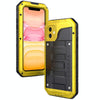 For iPhone 11 Dustproof Shockproof Waterproof Silicone + Metal Protective Case(Yellow)