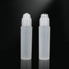 10ml 10pcs Frosted Roller Ball Empty Bottle Plastic Portable Perfume Roller Ball Bottle Essential Oil Dispenser Bottle()