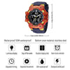SMAEL 8080 Outdoor Sports Waterproof Multifunctional Glowing Double Dial Watch(Blue)