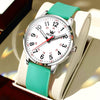 OLEVS 9953 Women Simple Silicone Strap Waterproof Quartz Watch(Green)