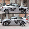 2 PCS/Set D-489 Fire-breathing Dragon Pattern Car Modified Decorative Sticker(Black)