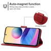 Leather Phone Case For Xiaomi Redmi Note 10 JE Japanese Version(Red)
