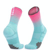 Thickened High-Top Sports Socks Non-Slip Mid-Tube Socks, Size: Free Size(Lake Blue Pink)