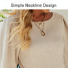 Autumn and Winter Women Sweater Waist Lantern Sleeve Knitted Top, Size: M(Purple)