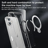 For iPhone 15 Pro Fine Hole 360 Degree Rotating Holder MagSafe Phone Case(Transparent)