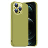 For iPhone 12 Pro Nano Lens Cover Liquid Silicone Phone Case(Fruit Green)