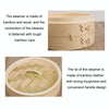 Bamboo Bun Steamer Food Veggie Steamer Basket, Size: 21cm Cover