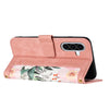 For Samsung Galaxy A36 Floral Pattern Leather Phone Case with Lanyard(Pink)