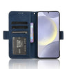 For Samsung Galaxy S24 FE 5G Skin Feel Calf Texture Card Slots Leather Phone Case(Blue)
