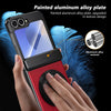 For Samsung Galaxy Z Flip5 Gold Medal Rotating Folding Series Ring Holder Phone Case(Red)