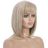 Wig-435B Light Gold Ladies High Temperature Silk Short Wig Chemical Fiber Headgear