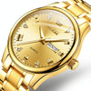 OLEVS 5563 Men Luminous Waterproof Quartz Watch(Gold)