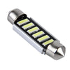2 PCS 2W 100 LM 6000K 41MM 6 SMD-7020 LEDs Bicuspid Port Decoding Car Dome Lamp LED Reading Light, DC 12V, White Light(Black)