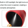 017257 Rose Shape LED Spotlight Ring Necklace Storage Box without Jewelry, Spec: Ring(Pink)