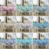 Home Dining Table/Chair Non-Slip Cover, Size: 1 Chair Cover+1 Back Cover(African Elephant Blue)