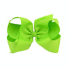 5 PCS 6 Inch Colorful Kids Girls Big Solid Ribbon Hair Bow Clips(20)