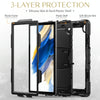 For Samsung Galaxy Tab A8 10.5 2021 Shockproof Black Silicone + PC Tablet Protective Case(Black)