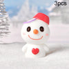 3pcs Christmas Lovely Micro Landscape Snow Ornament Decorative Accessories, Style: No.1 Smile Love